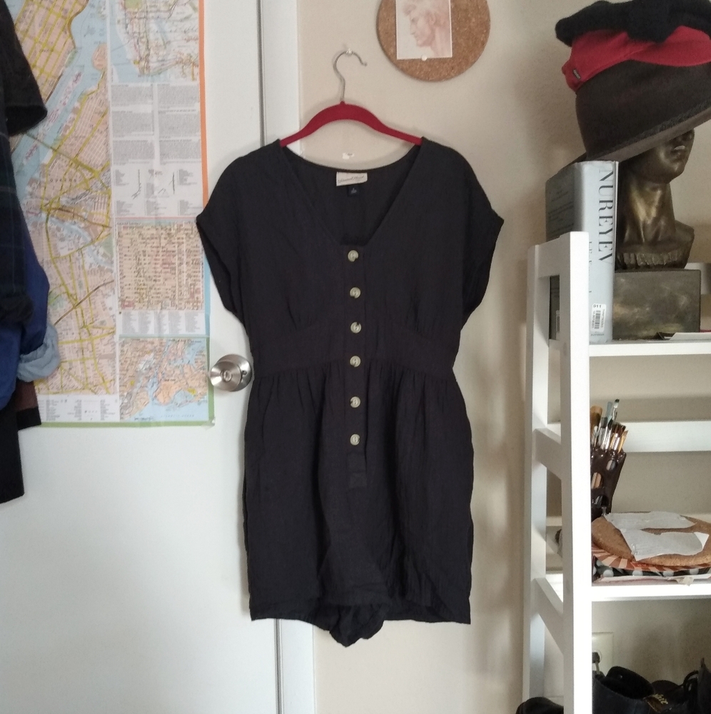 Black/dark blue romper